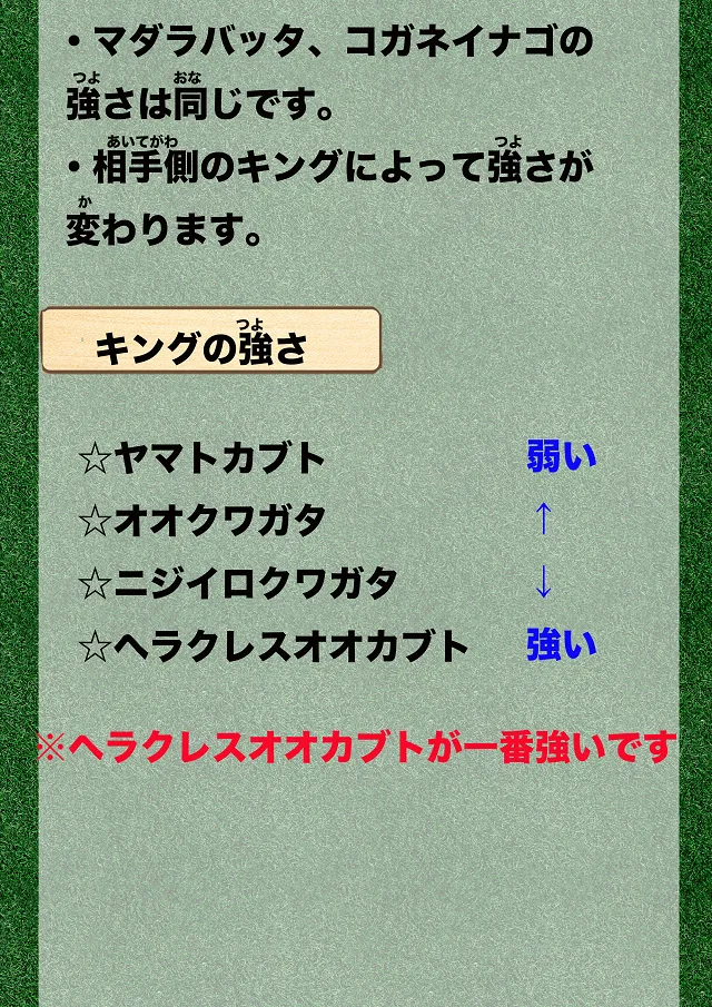 昆虫将棋の駒の種類2